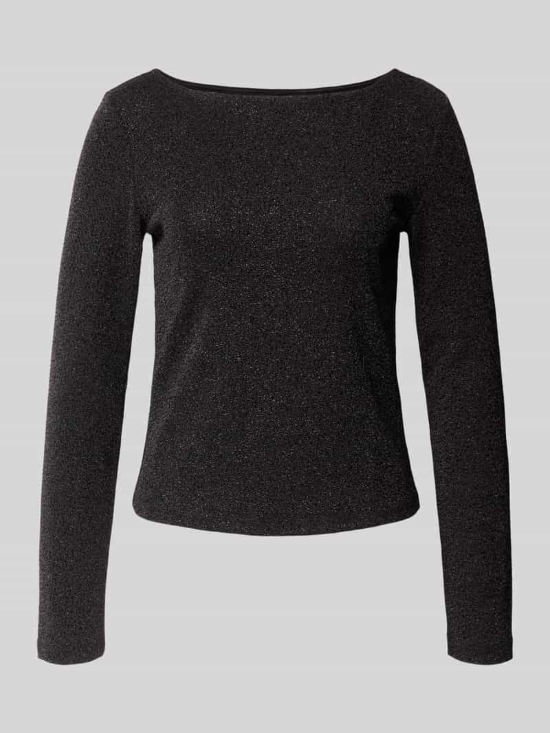 Bluzka o kroju regular fit z długim rękawem i fakturowanym wzorem model ‘JINA’