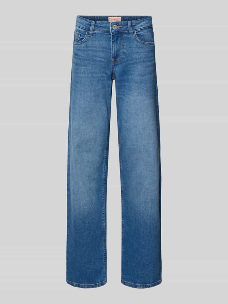 Jeansy z szeroką nogawką z mieszanki bawełny model ‘JUDY’