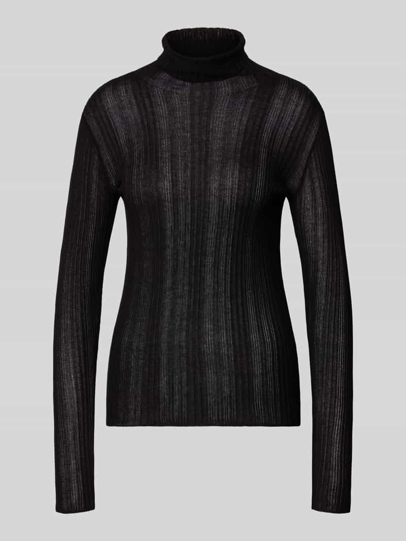 Sweter z dzianiny z golfem model ‘Haddis’