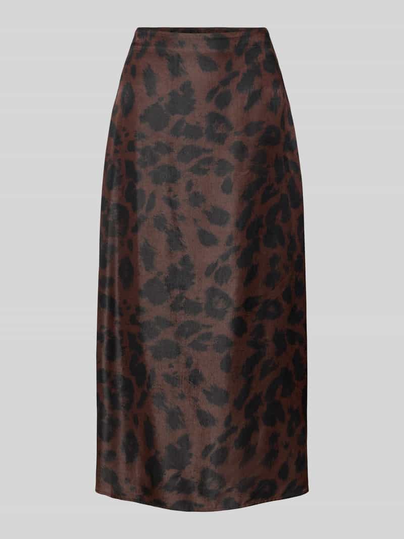 Spódnica midi rozkloszowana z mieszanki wiskozy