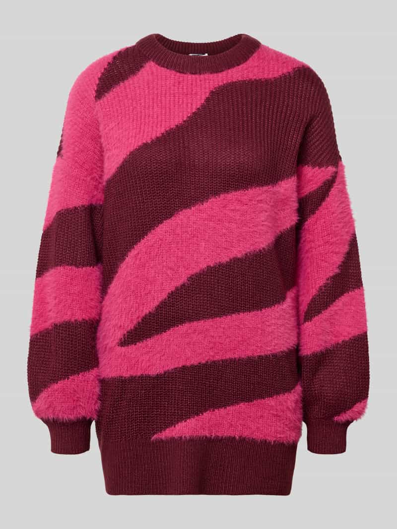 Sweter z dzianiny o luźnym kroju z okrągłym dekoltem model ‘BLAIR’