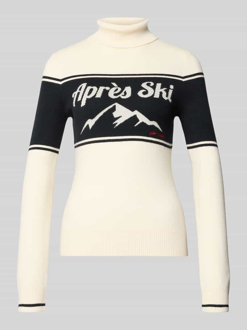 Sweter z dzianiny z wyhaftowanym logo model ‘Floriane’