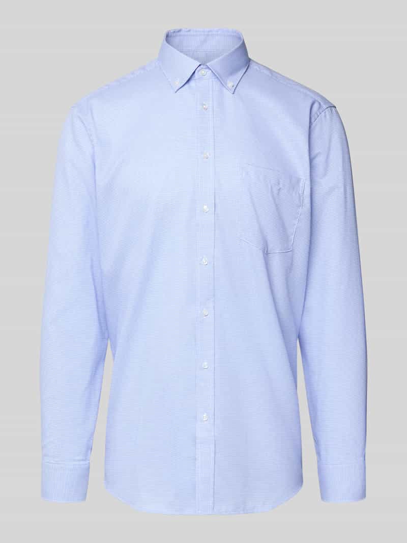 Koszula biznesowa o kroju regular fit z bawełny z kołnierzykiem typu button down