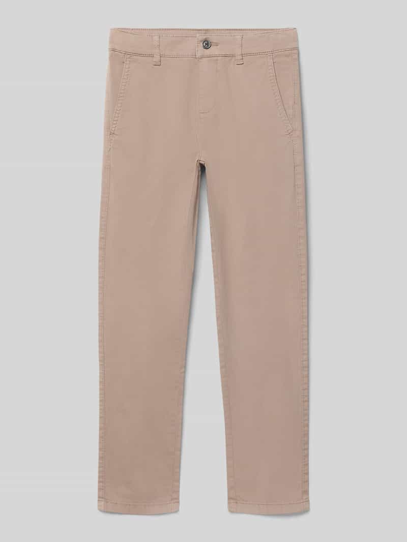 Chinosy o kroju regular fit z mieszanki bawełny model ‘PETE’