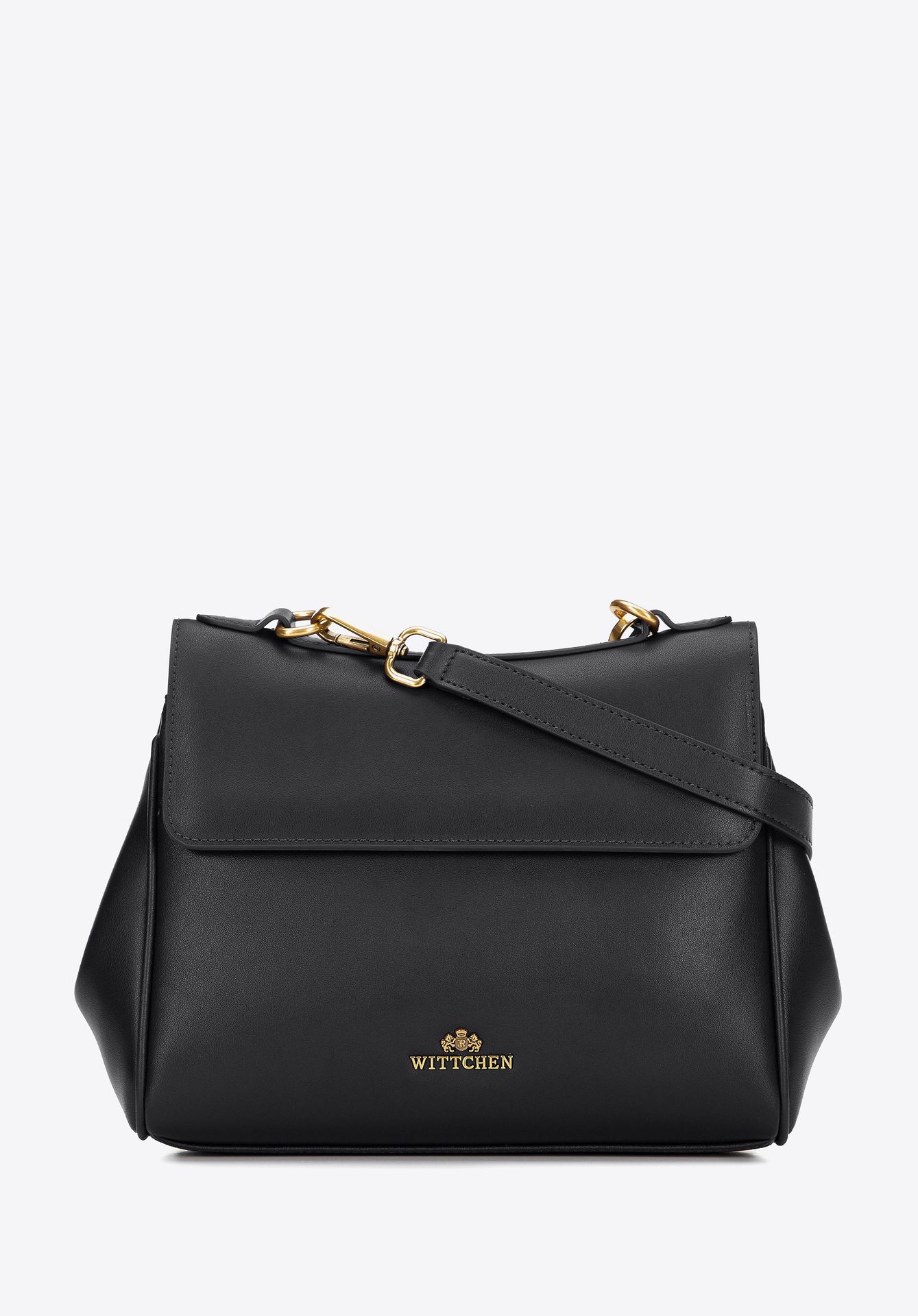 Damska torebka na ramię ze skóry naturalnej czarna