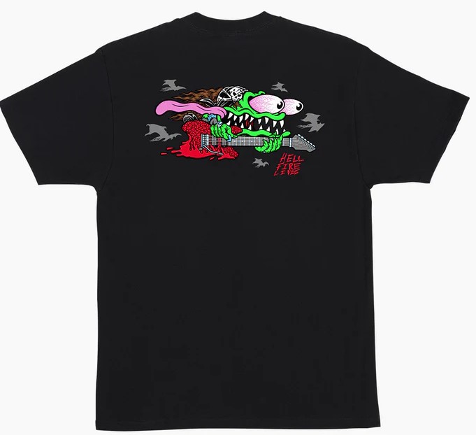 t-shirt SANTA CRUZ STRANGER THINGS EDDIE SLASHER HEAVYWEIGHT T-SHIRT BLACK