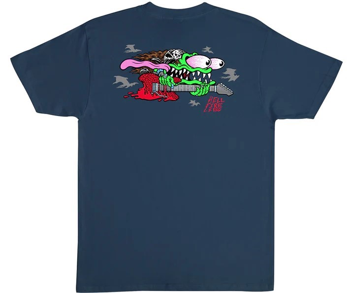 t-shirt SANTA CRUZ STRANGER THINGS EDDIE SLASHER HEAVYWEIGHT T-SHIRT BLUE DUSK