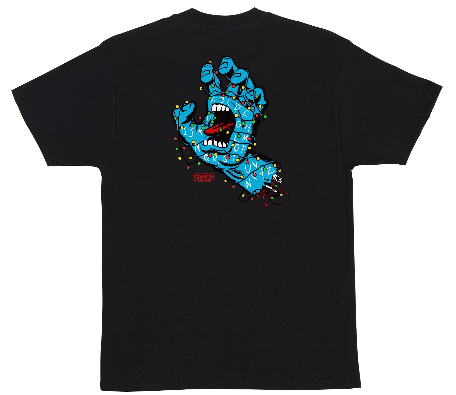 t-shirt SANTA CRUZ STRANGER THINGS SCREAMING LIGHTS HEAVYWEIGHT T-SHIRT BLACK