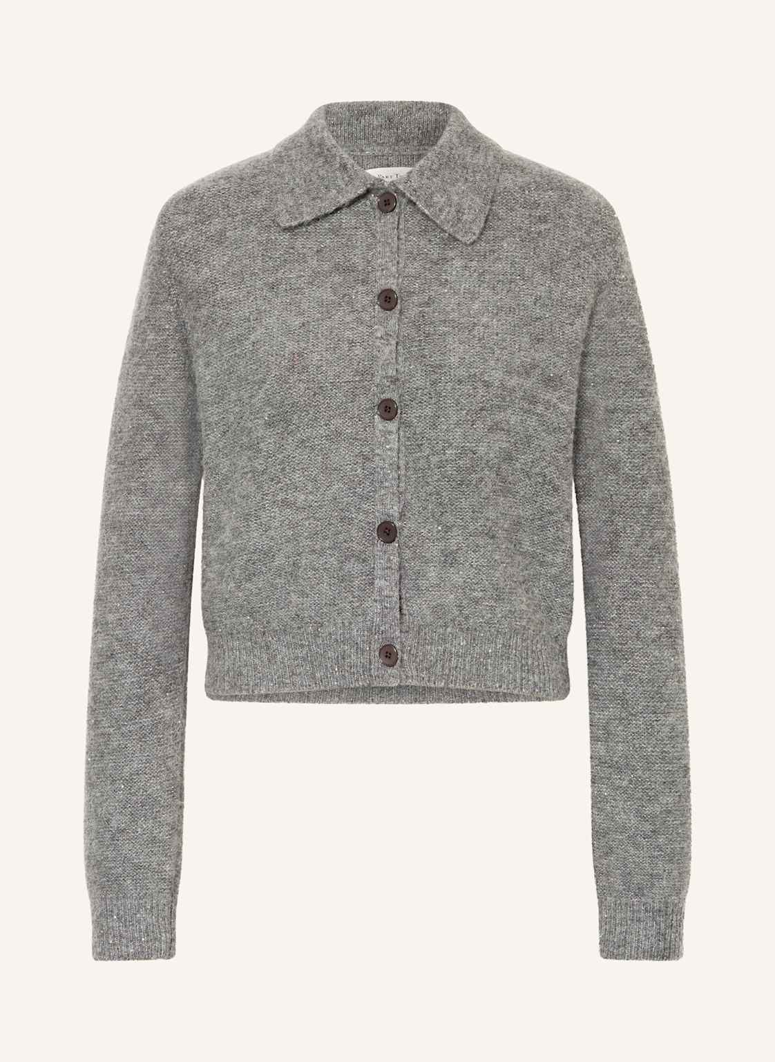 Part Two Kardigan Ulricapw Z Błyszczącą Przędzą I Cekinami grau