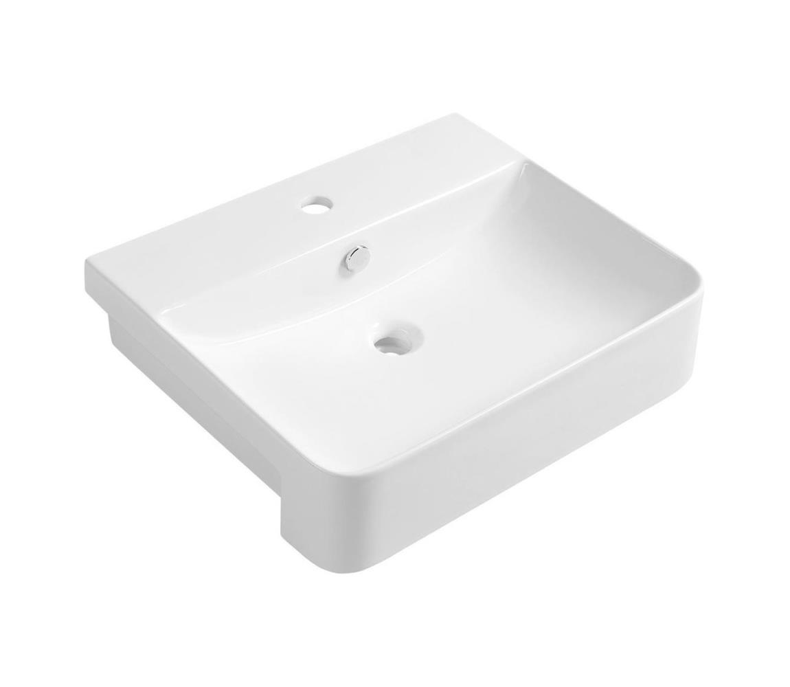 Isvea SOTT AQUA Umywalka ceramiczna częściowo wpuszczana w blat 59x49 cm 10SQ51058 10SQ51058