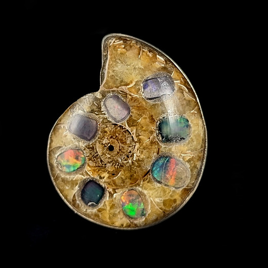 Pierścionek fossil & opal