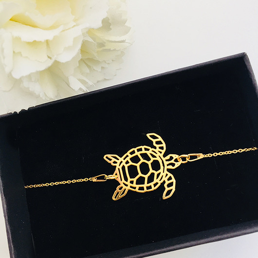 Bransoletka z żółwiem, złoty żółwik