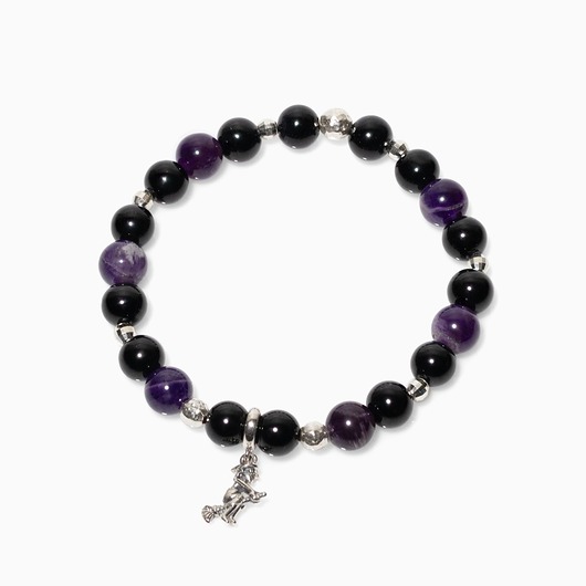 Bransoletka Wiedźmy z kamieni naturalnych Onyks i Ametyst