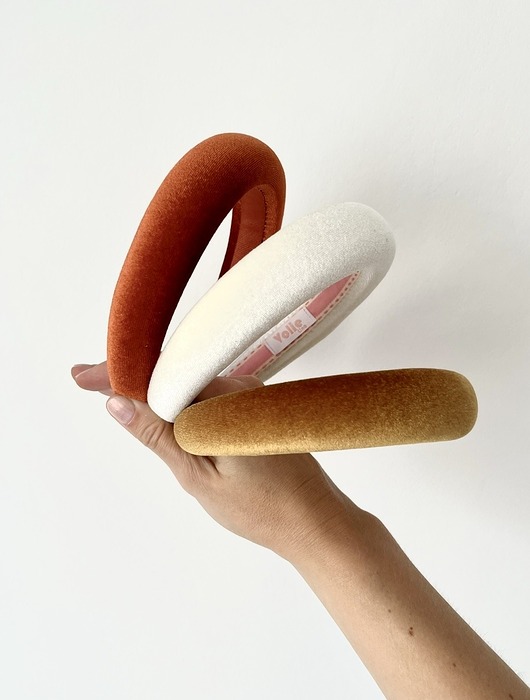 Welurowa opaska na gąbce Royal - 3 kolory