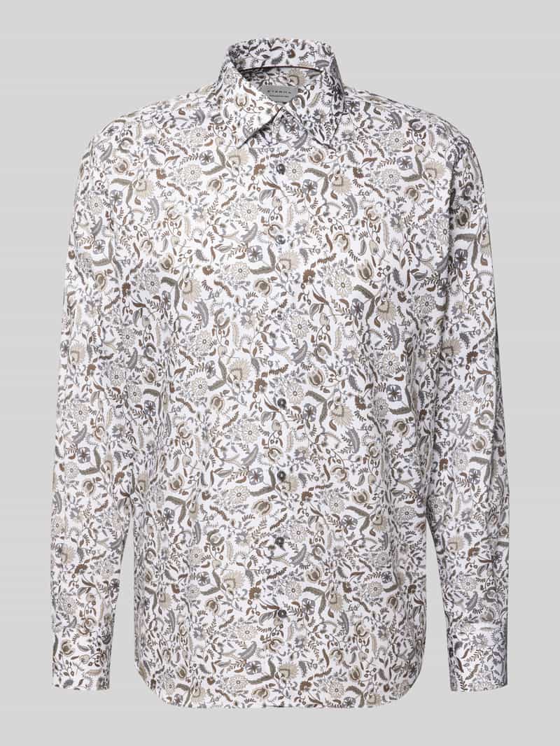 Koszula biznesowa o kroju regular fit z bawełny z kołnierzykiem typu kent