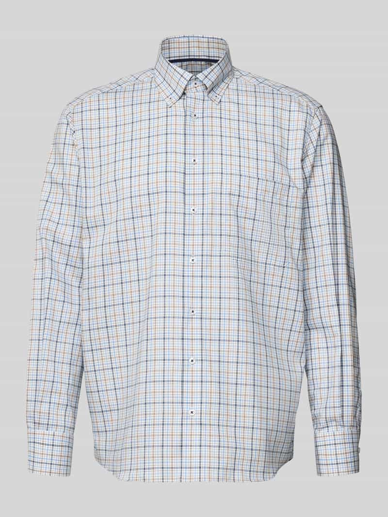 Koszula biznesowa o kroju comfort fit z bawełny z kołnierzykiem typu kent