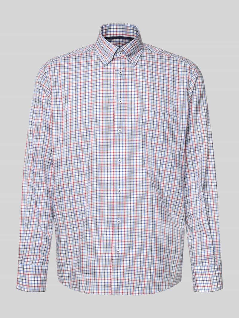 Koszula biznesowa o kroju comfort fit z bawełny z kołnierzykiem typu kent