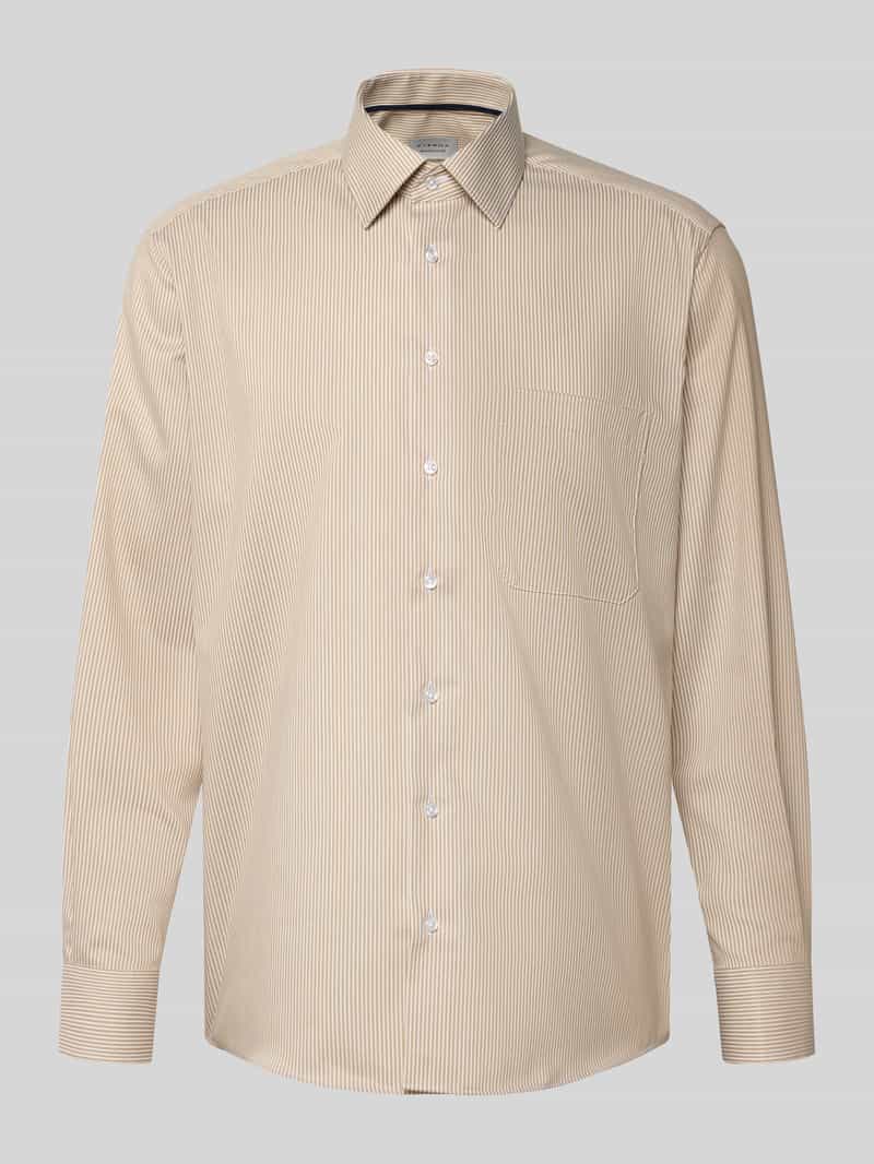 Koszula biznesowa o kroju comfort fit z bawełny z kołnierzykiem typu kent