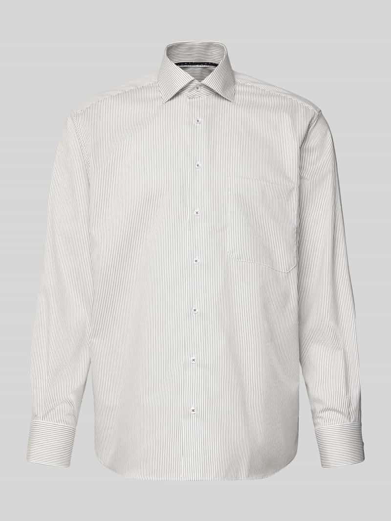 Koszula biznesowa o kroju comfort fit z bawełny z kołnierzykiem typu kent