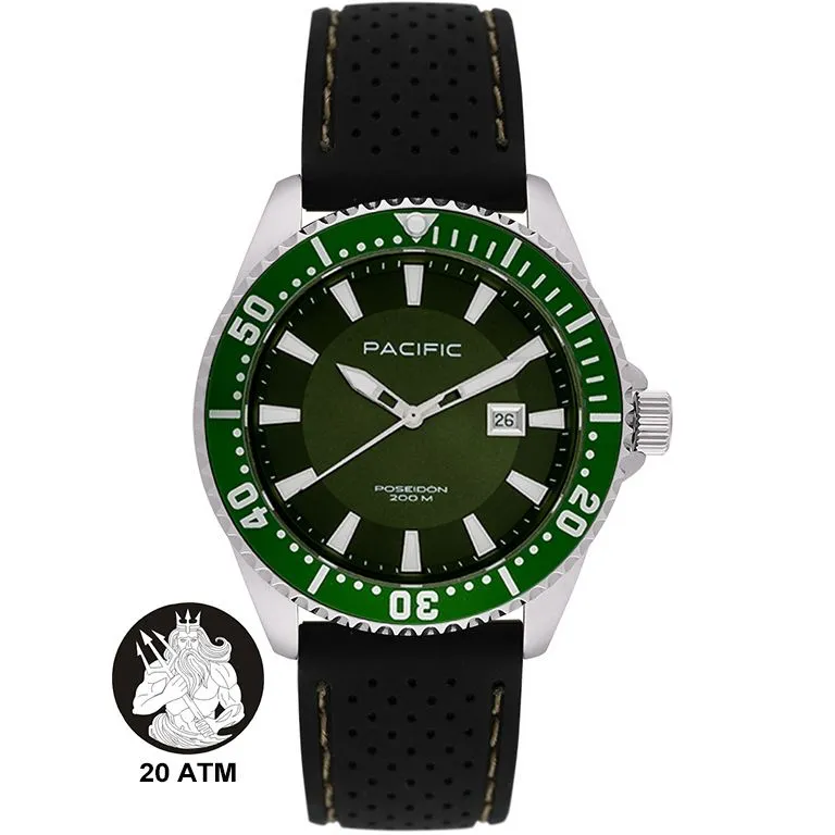 Pacific Poseidon SMPA-2001-07 zielony męski zegarek wodoodporny 200M