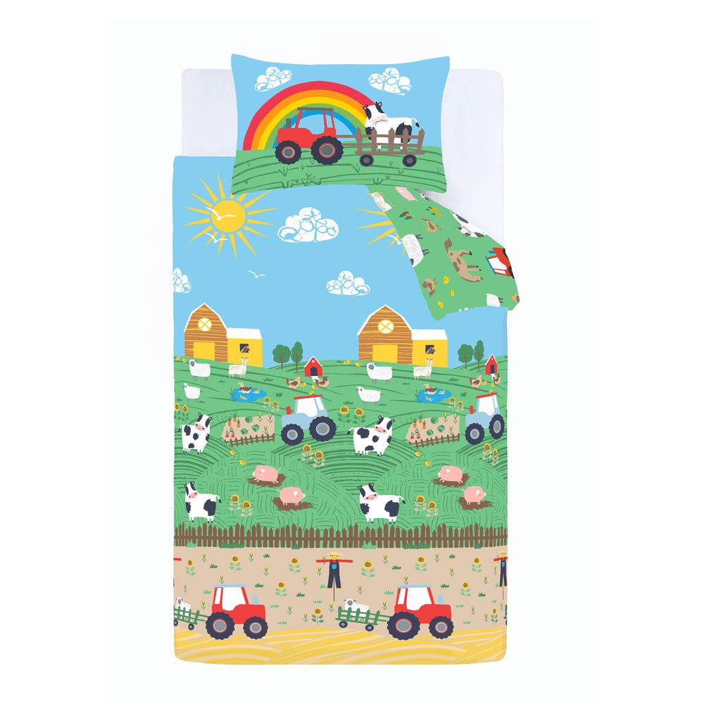Pościel dziecięca do łóżeczka 120x150 cm Farmyard Animals – Catherine Lansfield