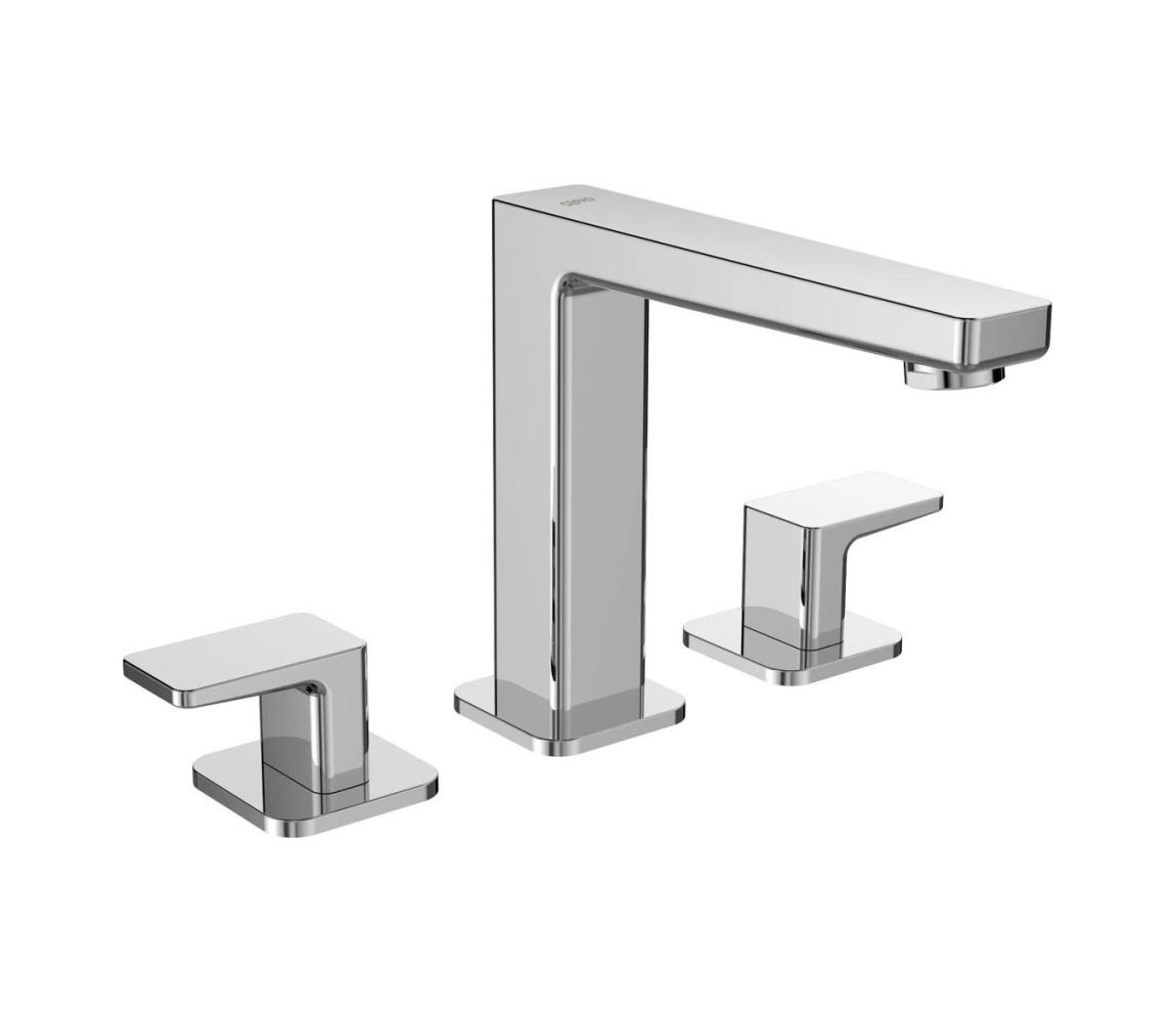 Sapho - Bateria umywalkowa 3-otworowa TURSI, chrom błyszczący