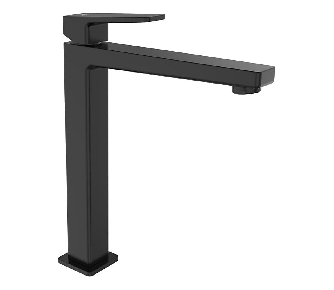 Sapho - Bateria umywalkowa TURSI 28 cm matowa czarna