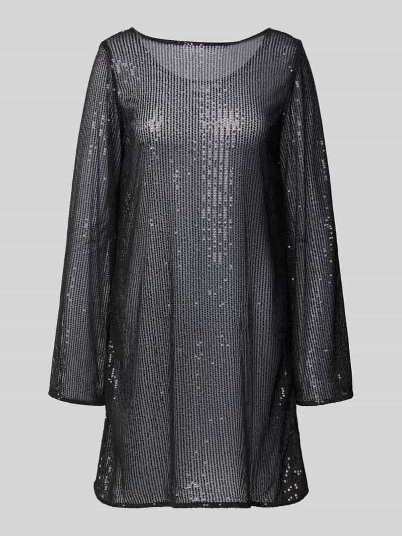 Sukienka koktajlowa o lejącym kroju z cekinowym obszyciem model ‘JACK’