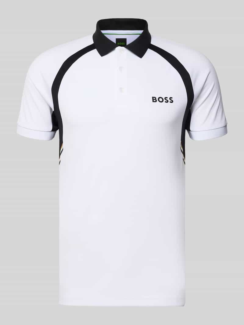 Koszulka polo o kroju slim fit z krótką listwą guzikową model ‘PL_TOC SPIN CB’
