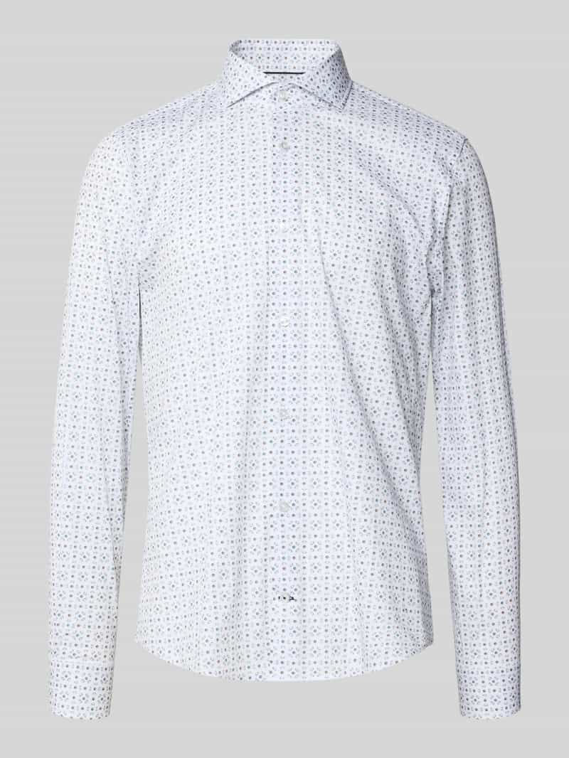 Koszula biznesowa o kroju slim fit z listwą guzikową model ‘Pares’