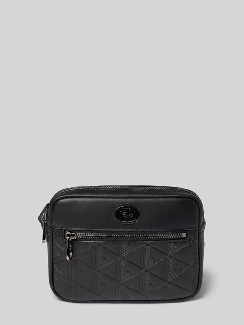 Torba na ramię z dodatkiem gładkiej skóry