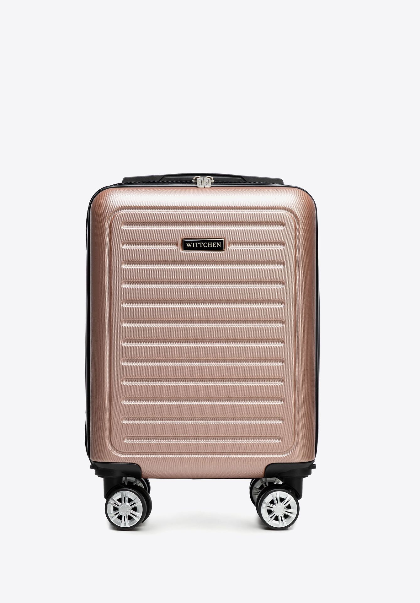 Walizka kabinowa z ABS-u z odpinanymi kółkami szampańska