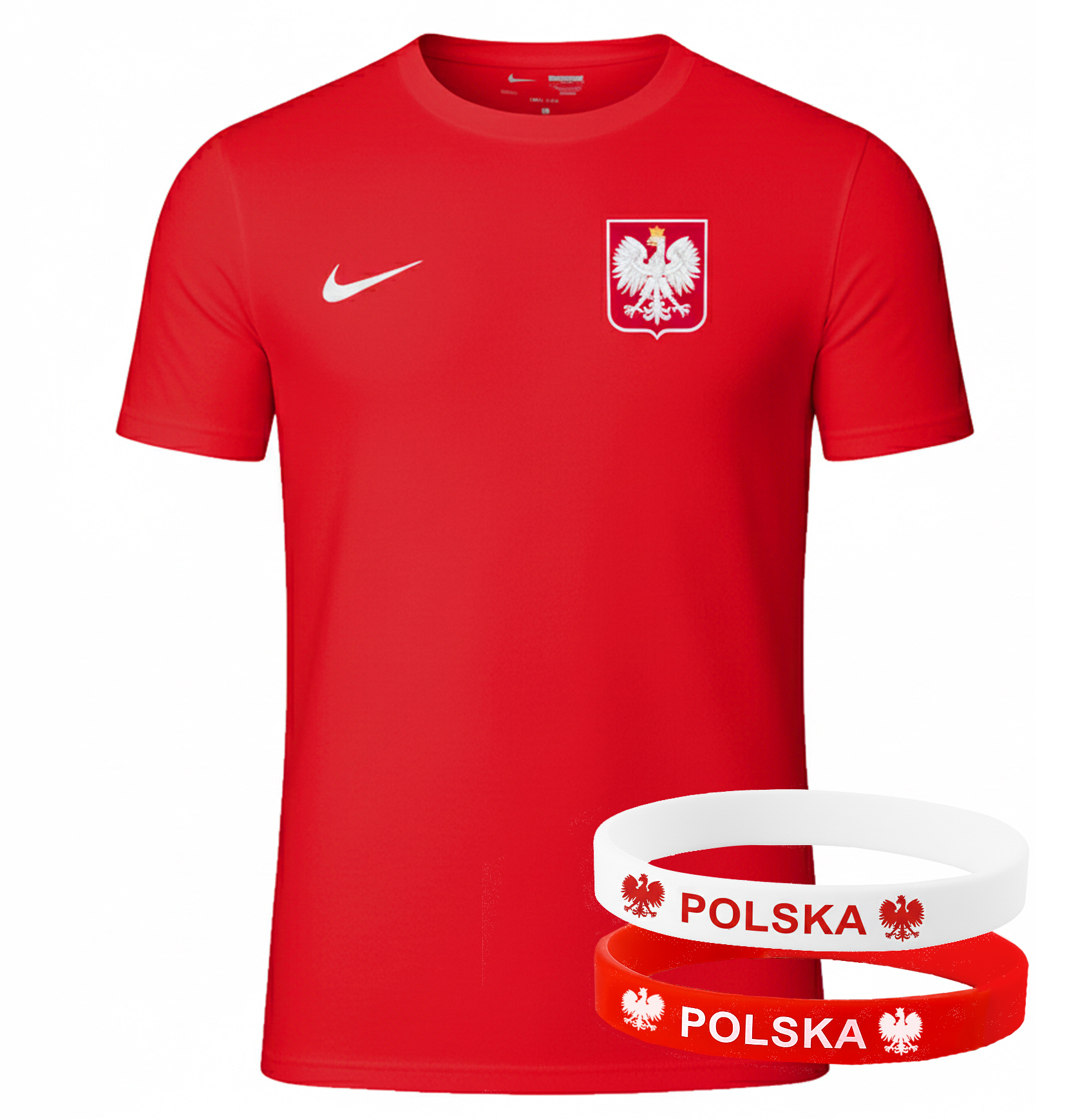 NIKE Polska Koszulka męska Reprezentacja + Opaski TWÓJ NAPIS LEWANDOWSKI 9