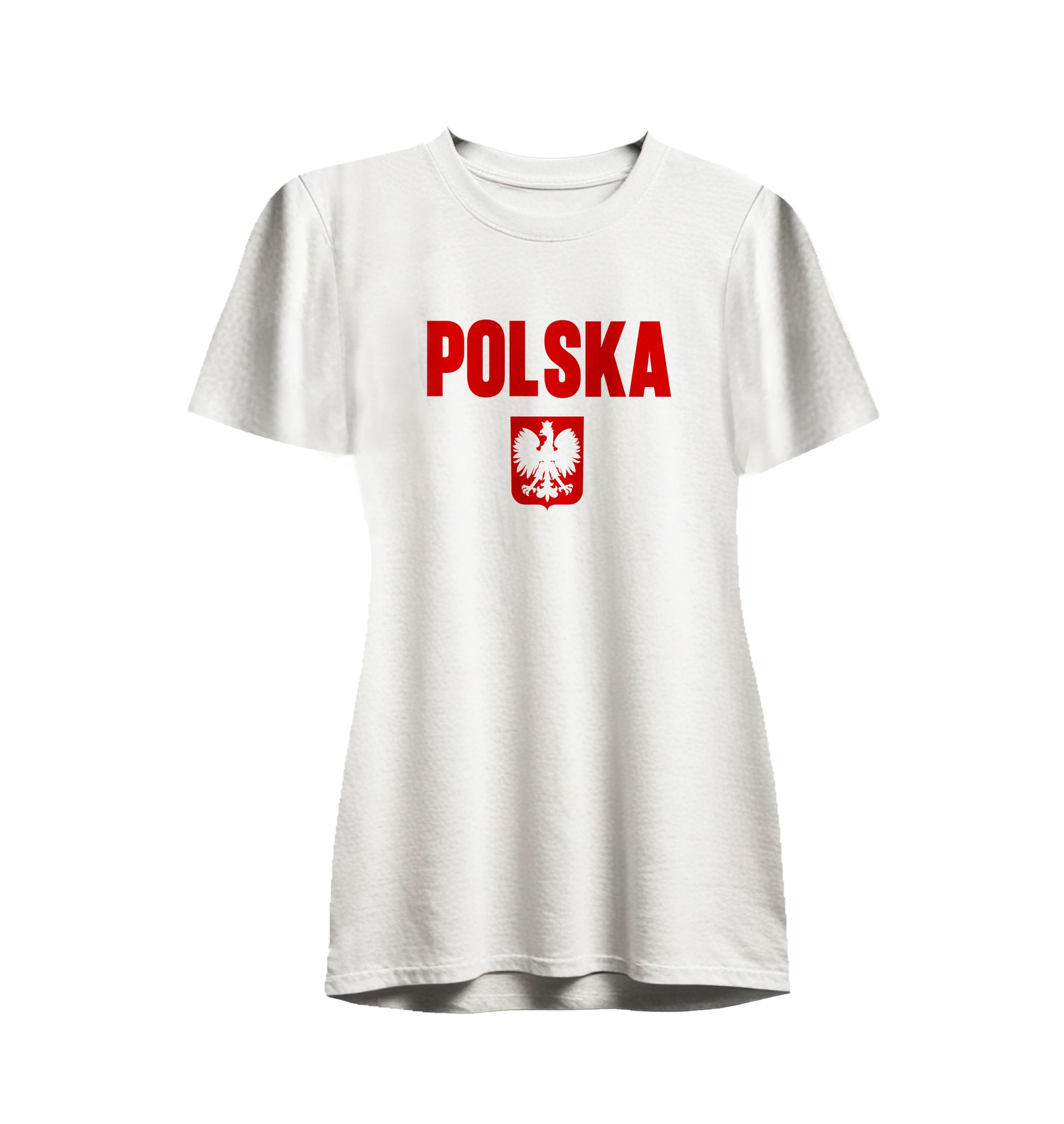 POLSKA Koszulka kibica Damska super JAKOŚĆ bawełna TWÓJ NAPIS