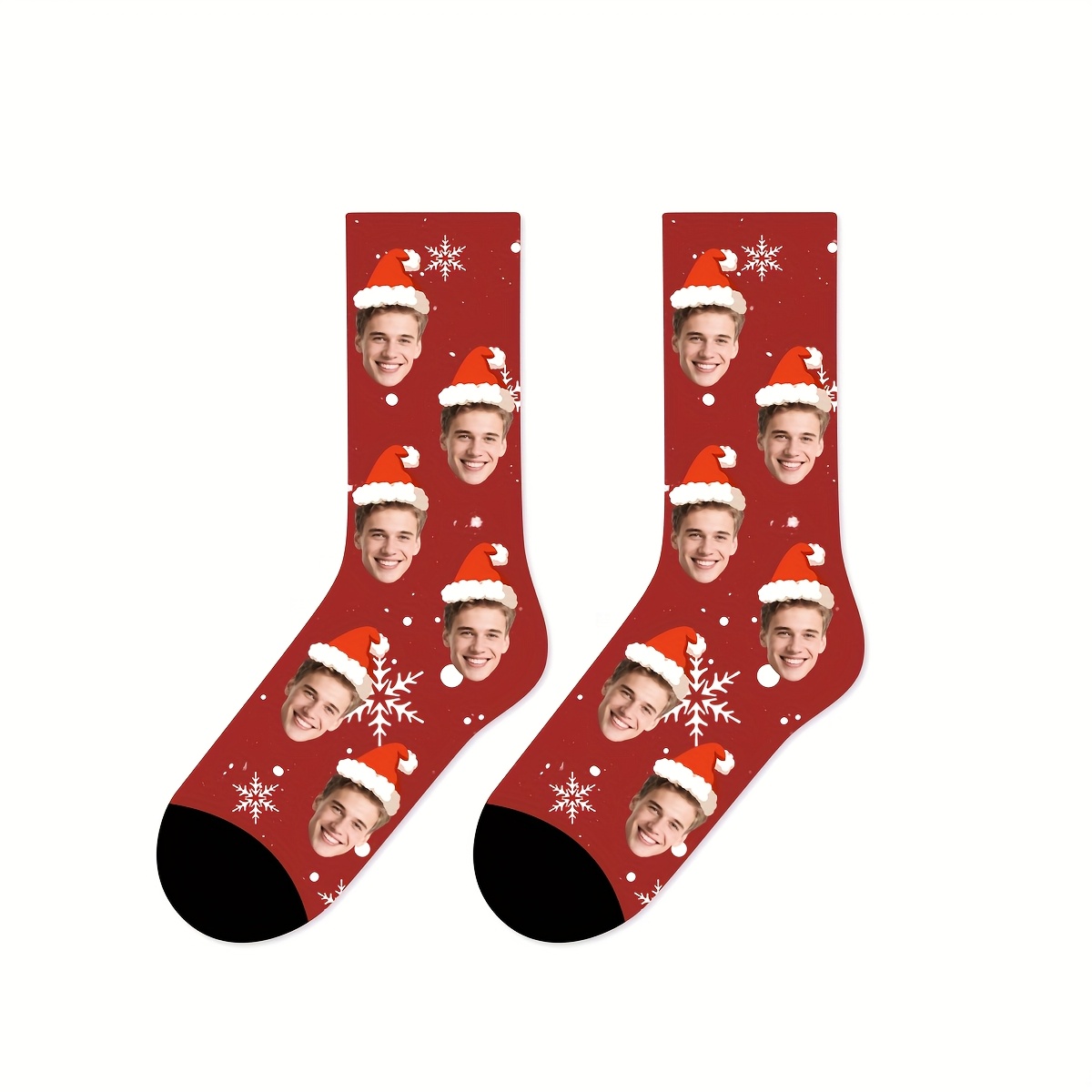 TEMU Skarpety z Własnym Nadrukiem, Personalizowane Skarpetki ze Zdjęciem, Skarpety z Dowolną Twarzą, Prezent na Rocznicę, Prezent na Dzień , Prezent