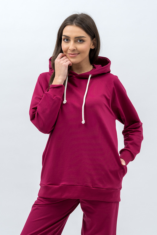 Bluza z kapturem ,,SEHER amarant