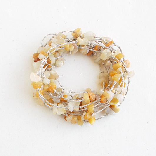 Jadeit żółty Bransoletka Nature