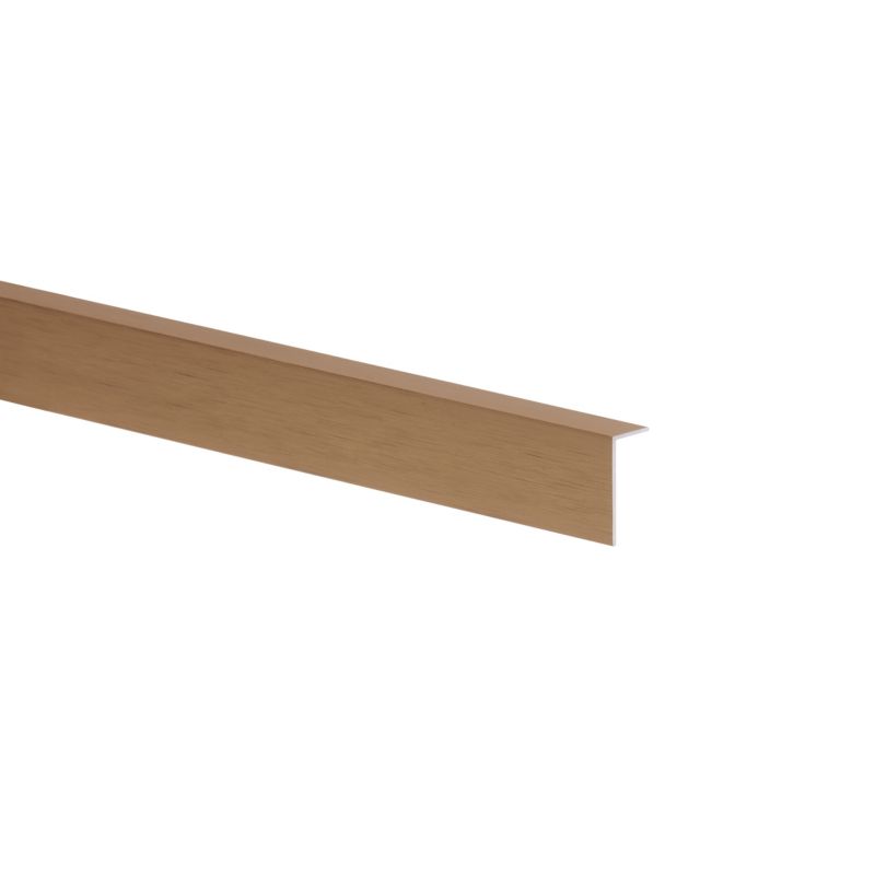 Kątownik aluminiowy szczotkowany 2600 x 20 x 10 x 1 mm złoty