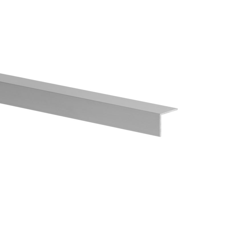 Kątownik aluminiowy gładki 2600 x 20 x 20 x 1 mm szary