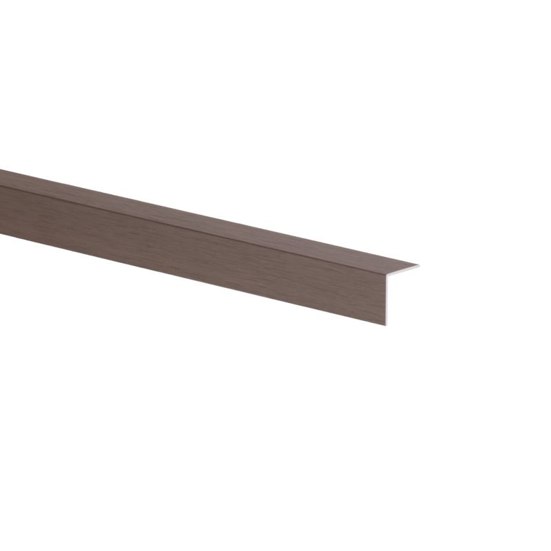Kątownik aluminiowy szczotkowany, 2600 x 15 x 15 x 1 mm tytan