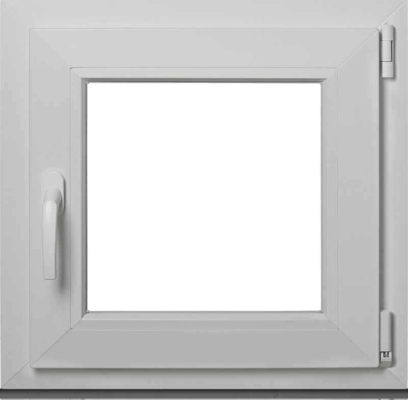 Okno PCV rozwierno-uchylne dwuszybowe 565 x 535 mm prawe antracyt