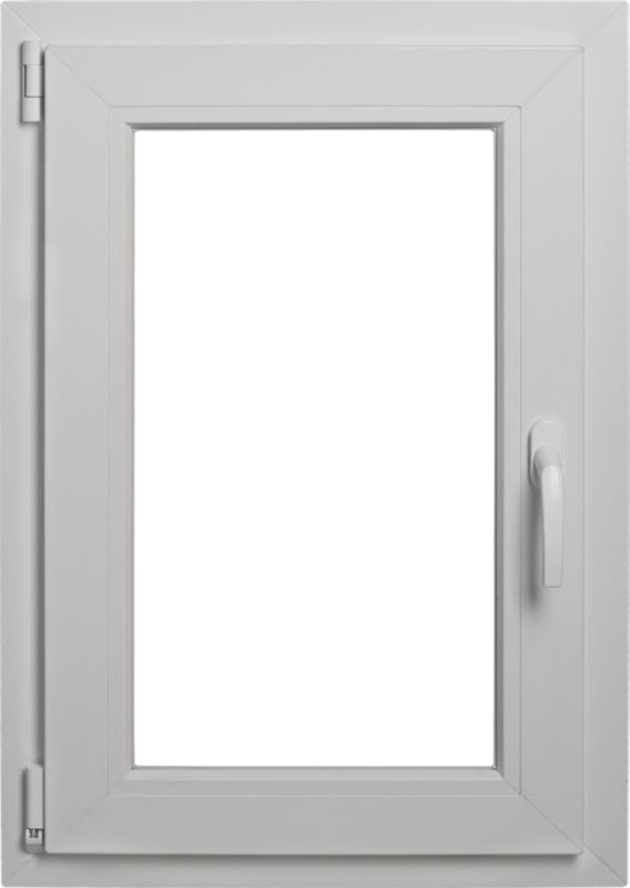 Okno PCV rozwierno-uchylne trzyszybowe 565 x 835 mm lewe antracyt