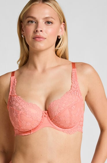 Hunkemöller Biustonosz nieusztywniany z fiszbinami Daisy Różowy