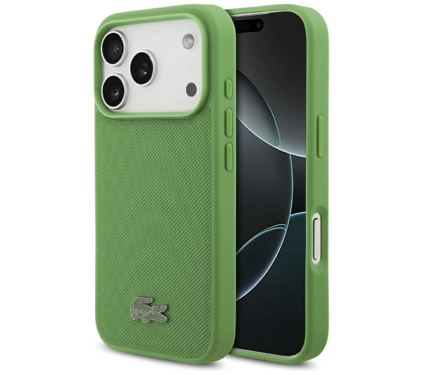 Lacoste Petit Pique Lacquer Logo MagSafe do iPhone 17 Pro Estragon