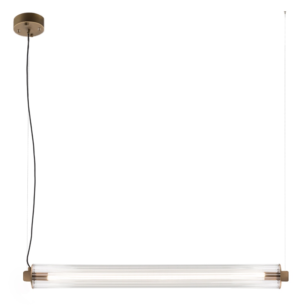 Lampa Wisząca MEREZI 4 30W 3000K ryflowana - mosiądz patyna mat / mosiądz satyna mat / mosiądz połysk / stal patyna