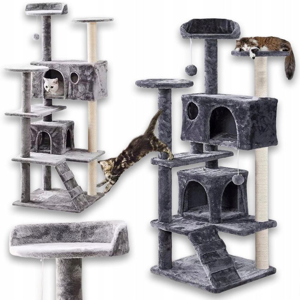 Pupilo Domek Drapak Legowisko Hamak Drabinka Dla Kota Zabawki 5 Poziomów PET302