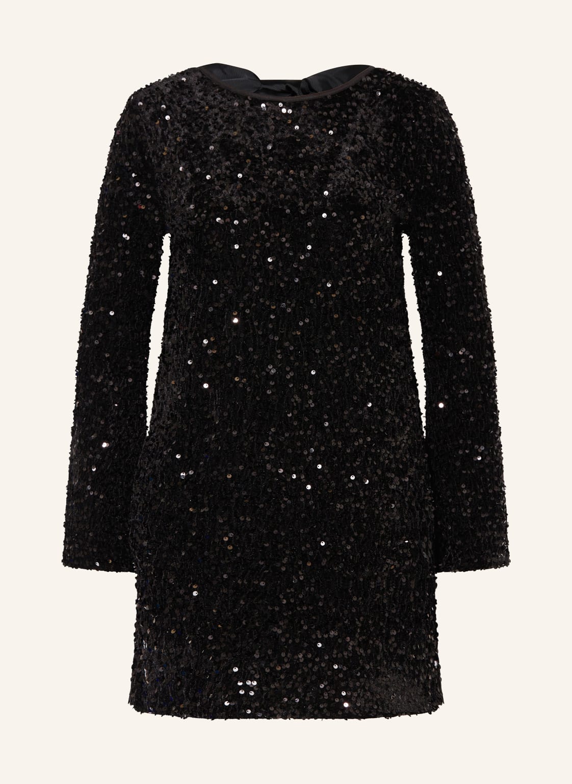 Only Sukienka Z Cekinami I Wycięciem schwarz