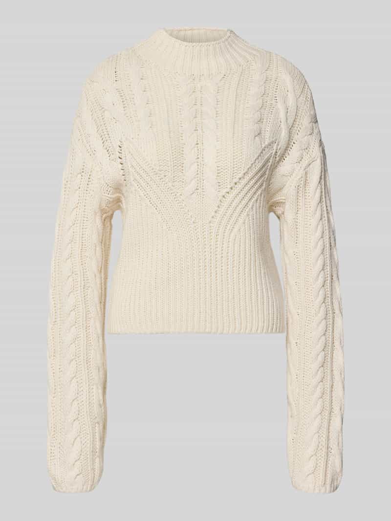 Sweter o kroju slim fit z efektem dzianiny model ‘Haysa’