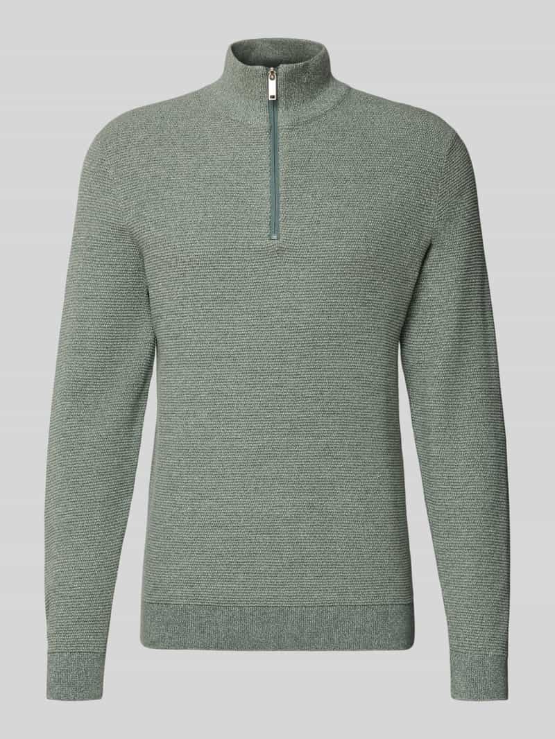 Bluza z kołnierzem o kroju regular fit z bawełny ekologicznej model ‘ROSS’