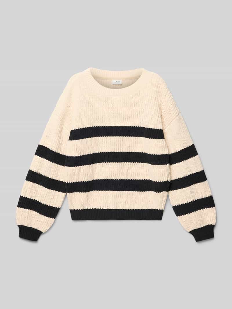 Sweter z dzianiny o kroju regular fit z dekoltem typu crew neck